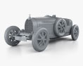 Bugatti Type 35 con interni 1924 Modello 3D clay render