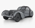 Bugatti Type 57SC Atlantic mit Innenraum 1936 3D-Modell wire render