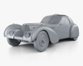 Bugatti Type 57SC Atlantic mit Innenraum 1936 3D-Modell clay render