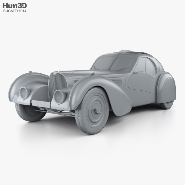 Bugatti Type 57SC Atlantic with HQ interior 1936 3D model - Vehicles on