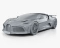 Bugatti Divo 2020 3D модель clay render