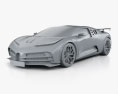 Bugatti Centodieci 2022 3D-Modell clay render