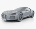 Bugatti Atlantic 2016 3d model clay render