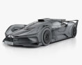 Bugatti Bolide 2022 3D 모델  wire render
