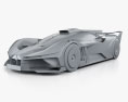 Bugatti Bolide 2022 3d model clay render