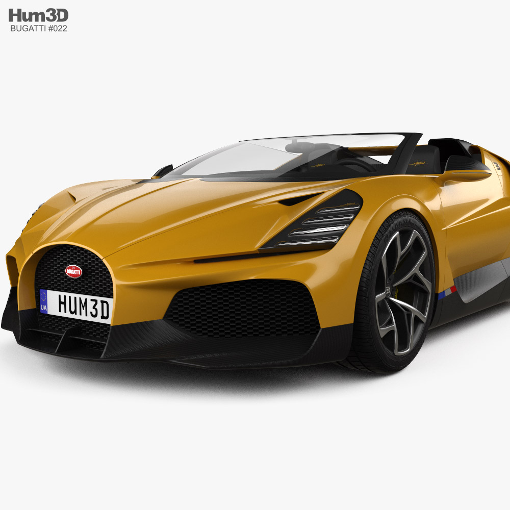 Bugatti W16 Mistral 2024 Modèle 3D Véhicules on Hum3D