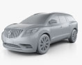 Buick Enclave 2015 3d model clay render