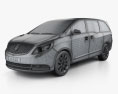 Buick GL8 2014 3D 모델  wire render