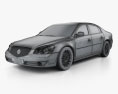 Buick Lucerne 2011 3D模型 wire render