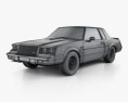 Buick Regal Grand National 1987 Modello 3D wire render