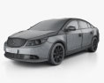 Buick LaCrosse (Alpheon) 带内饰 2012 3D模型 wire render