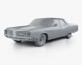 Buick Electra 225 4-door hardtop 1968 3d model clay render