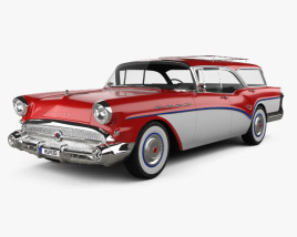 Buick Century Caballero wagon 1957 Modèle 3D