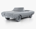 Buick Skylark convertible 1964 3d model clay render
