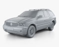 Buick Rainier 2007 3d model clay render