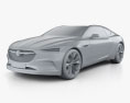 Buick Avista 2016 3d model clay render