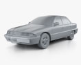 Buick Skylark 轿车 1995 3D模型 clay render