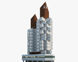 Nakagin Capsule Tower 3D model