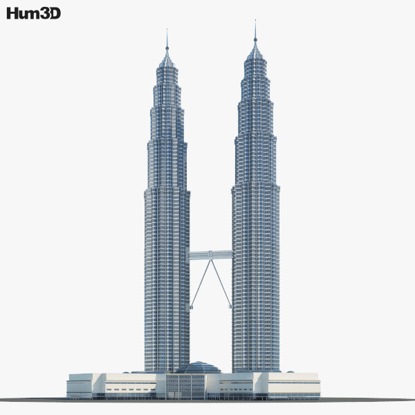 Petronas Twin Towers 3D model