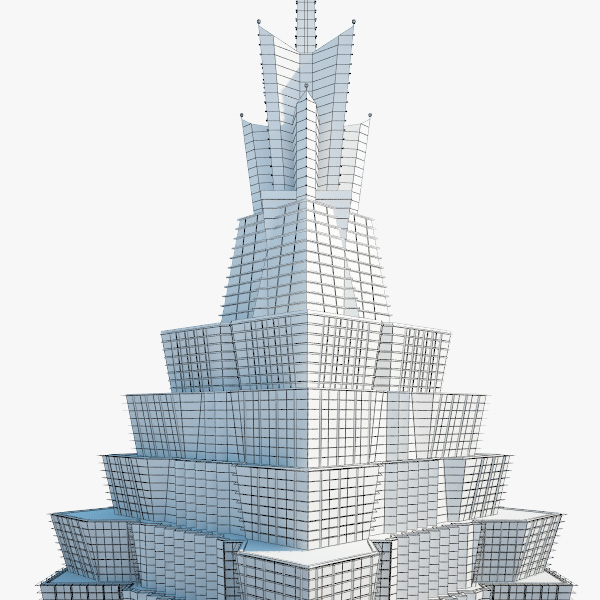 Jin Mao Tower 3D model - Architecture on Hum3D