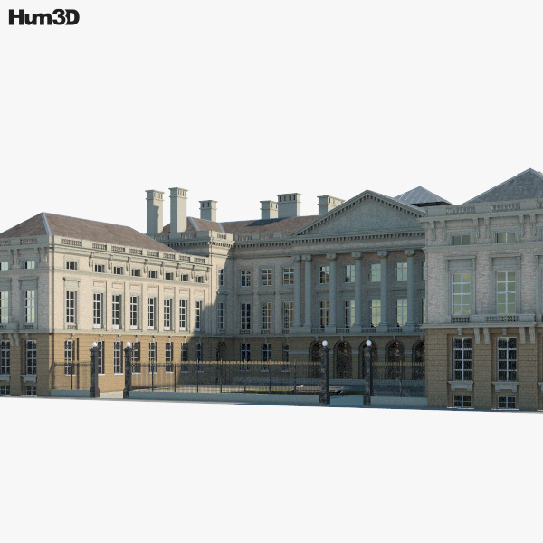 국가의 궁전, 브뤼셀 3D 모델 