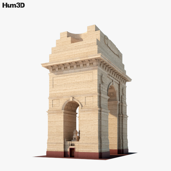 India Gate 3D model - Architecture on Hum3D