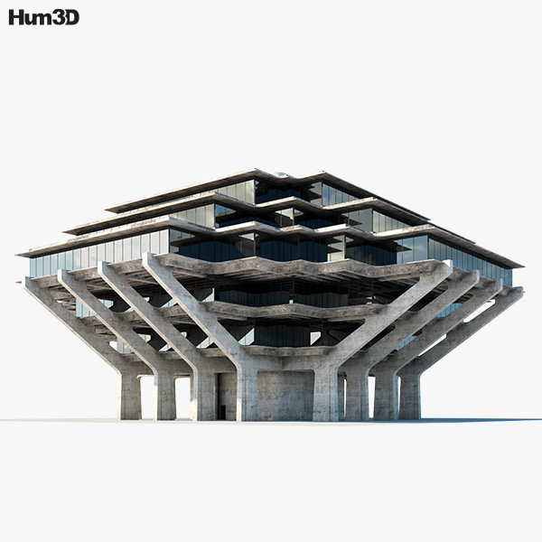 가이젤 도서관 건물 3D 모델 