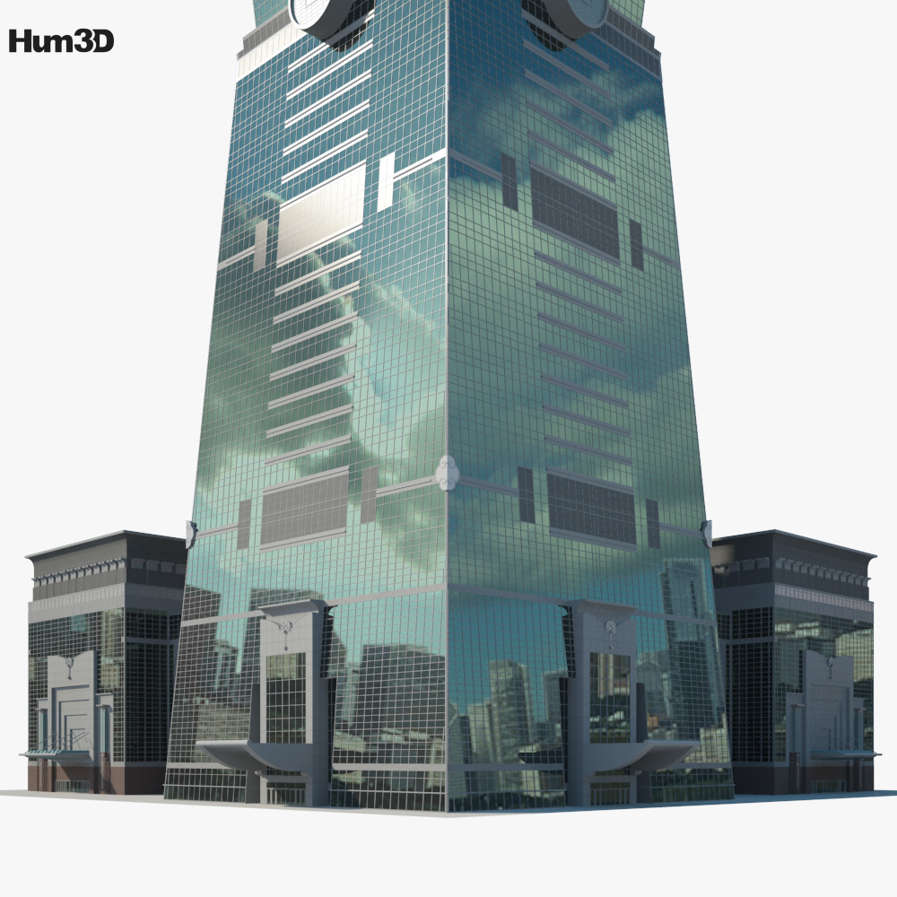 Taipei 101 3D model - Architecture on Hum3D