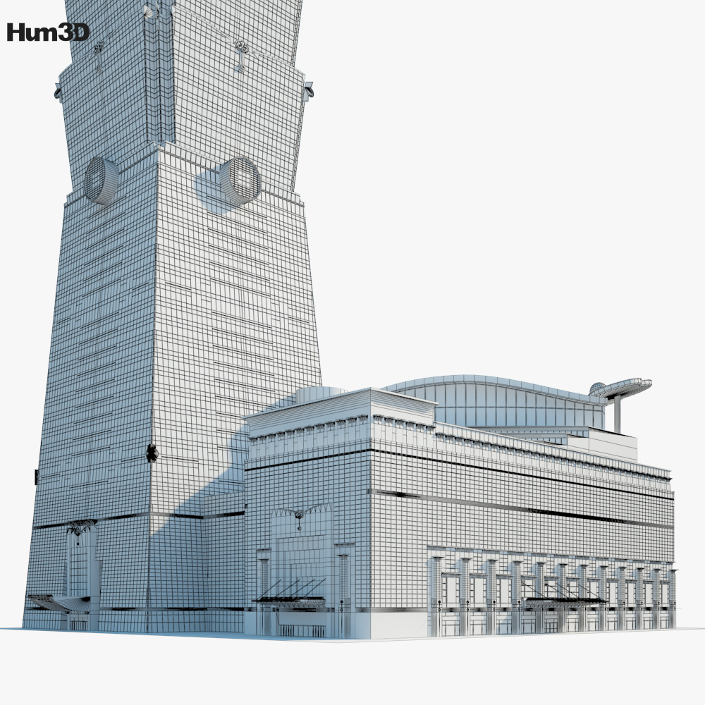 Taipei 101 3D model - Architecture on Hum3D