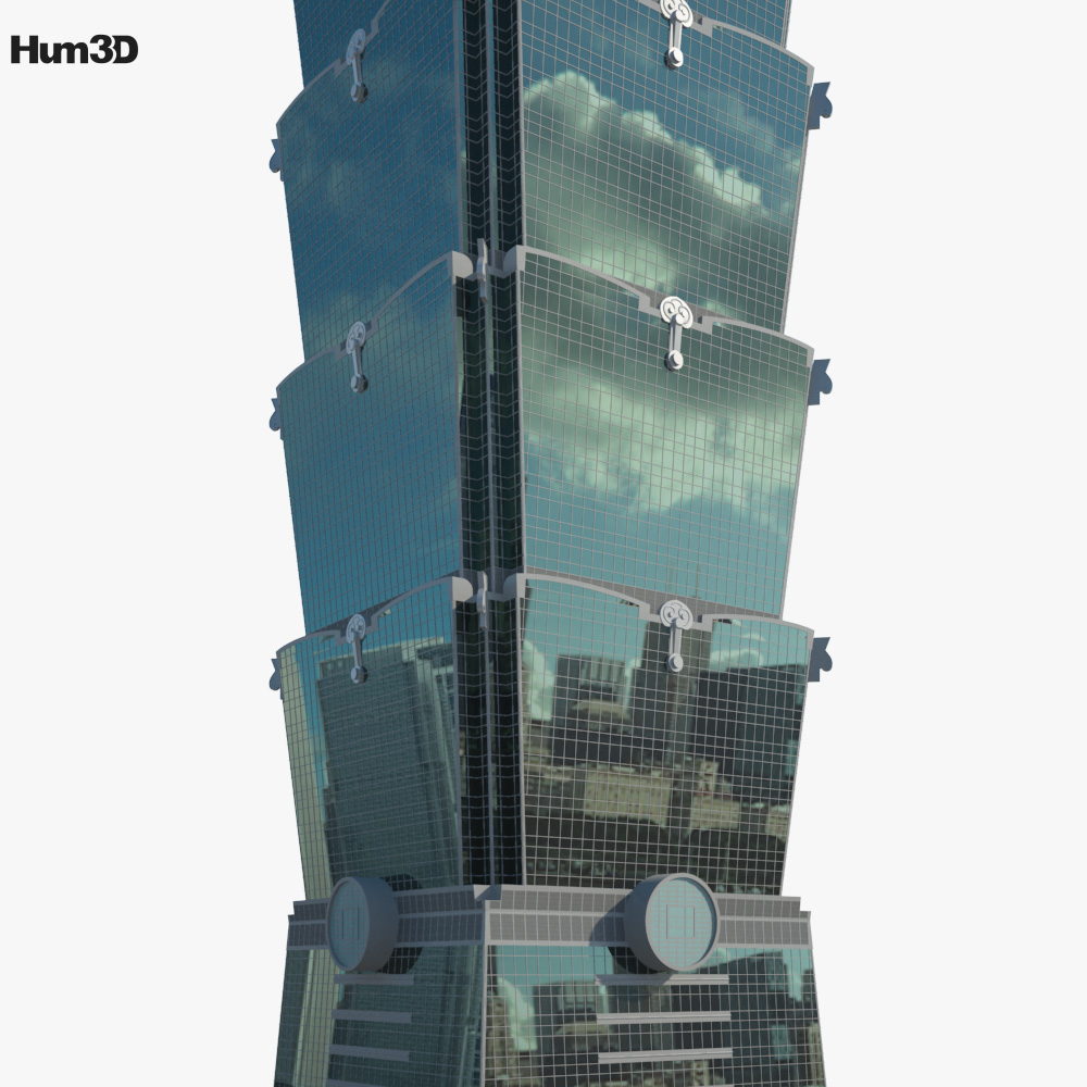 Taipei 101 3D model - Architecture on Hum3D