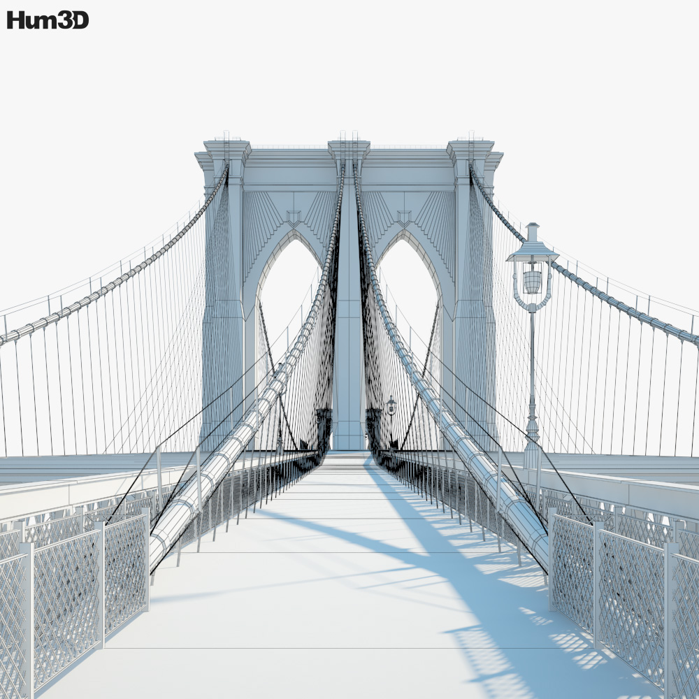 Brooklyn Bridge 3D model - Architecture on Hum3D