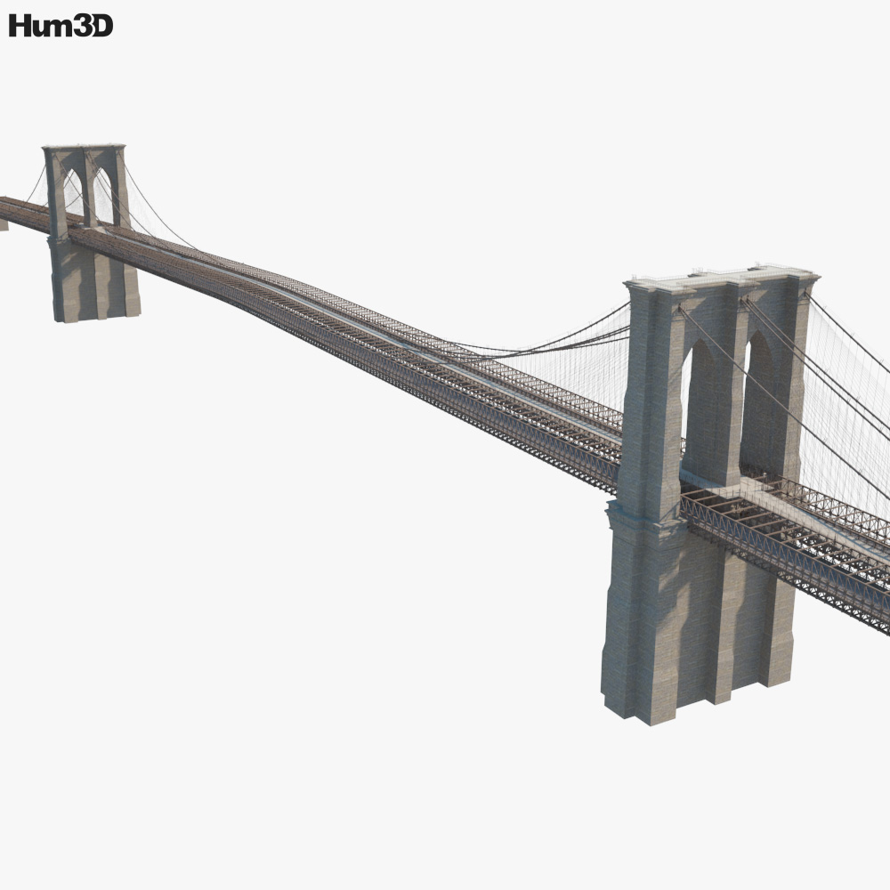 Brooklyn Bridge 3D model - Architecture on Hum3D
