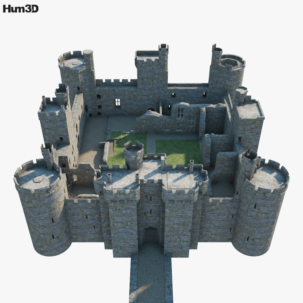 Bodiam Castle 3D model - Architecture on Hum3D