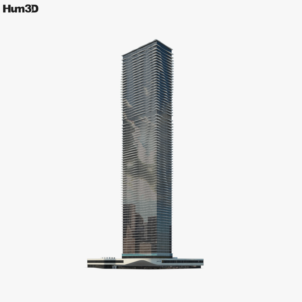 Aqua skyscraper 3D model