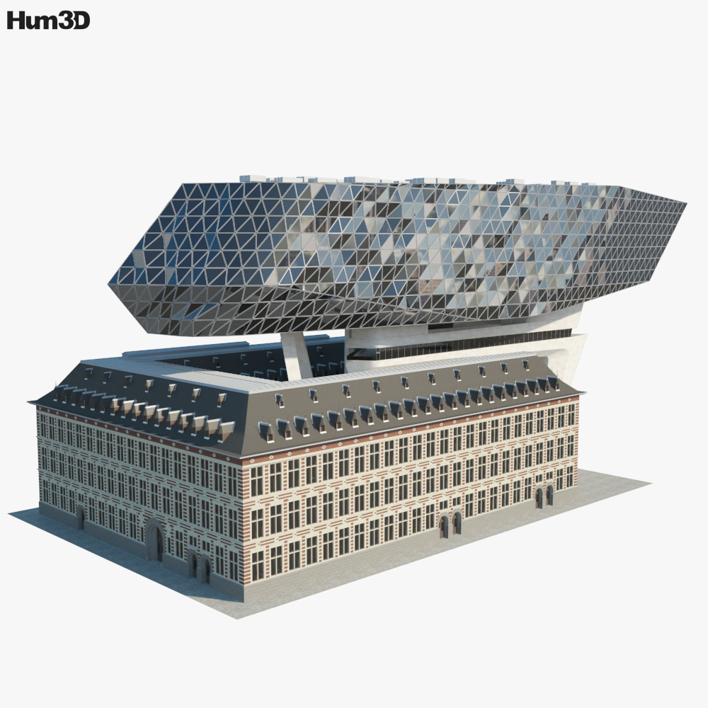 Port Authority Building Antwerp 3d Model Architecture On Hum3d
