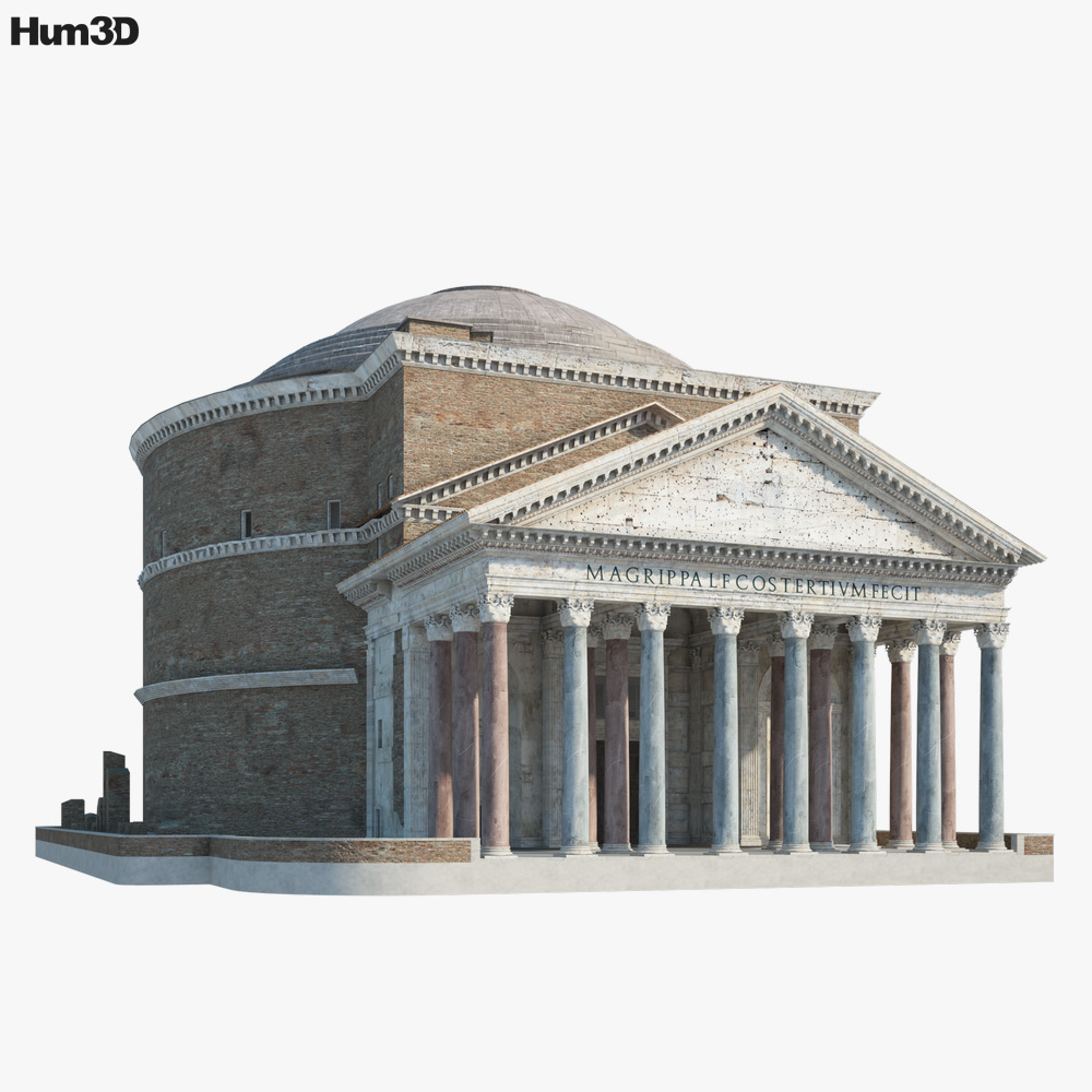 Panteón de Agripa Modelo 3D - Arquitectura on Hum3D