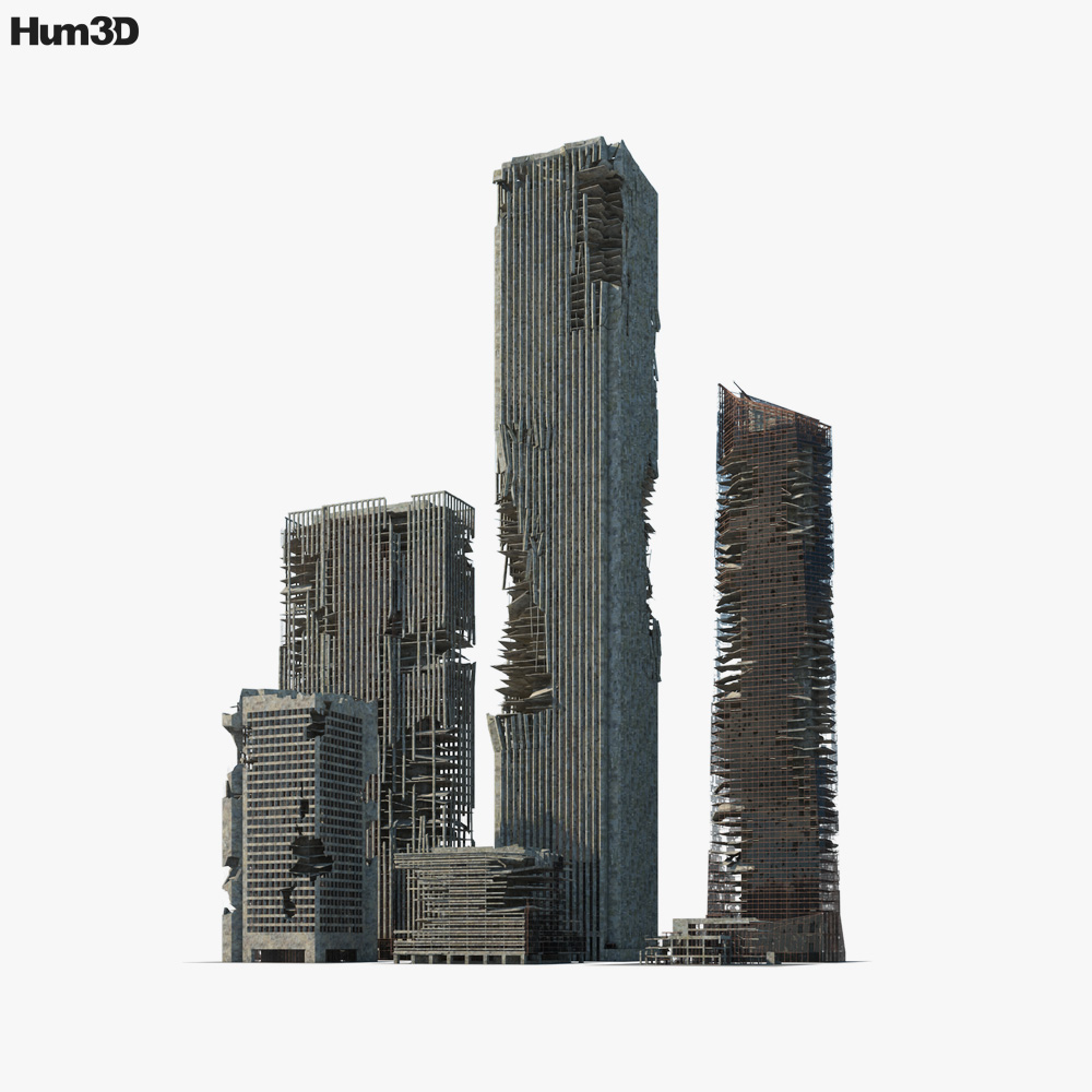 Bâtiments en ruine Modèle 3D