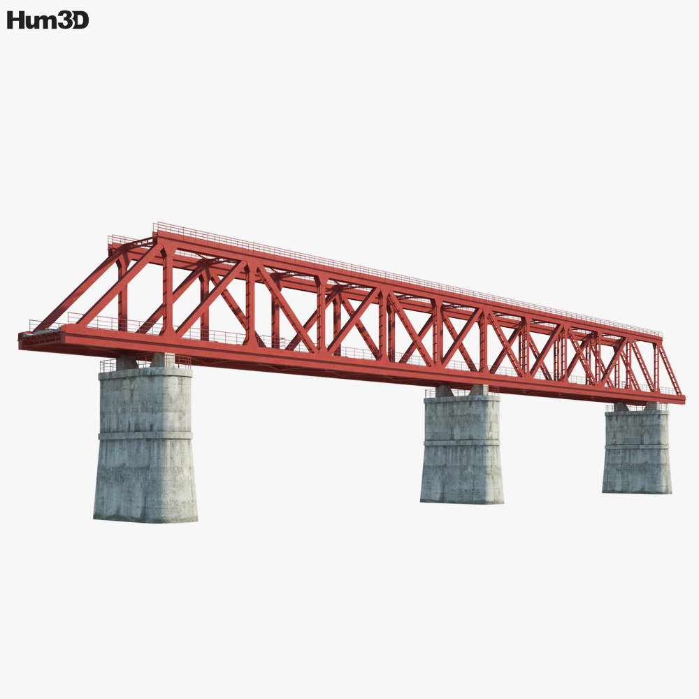 Railroad bridge 3D model