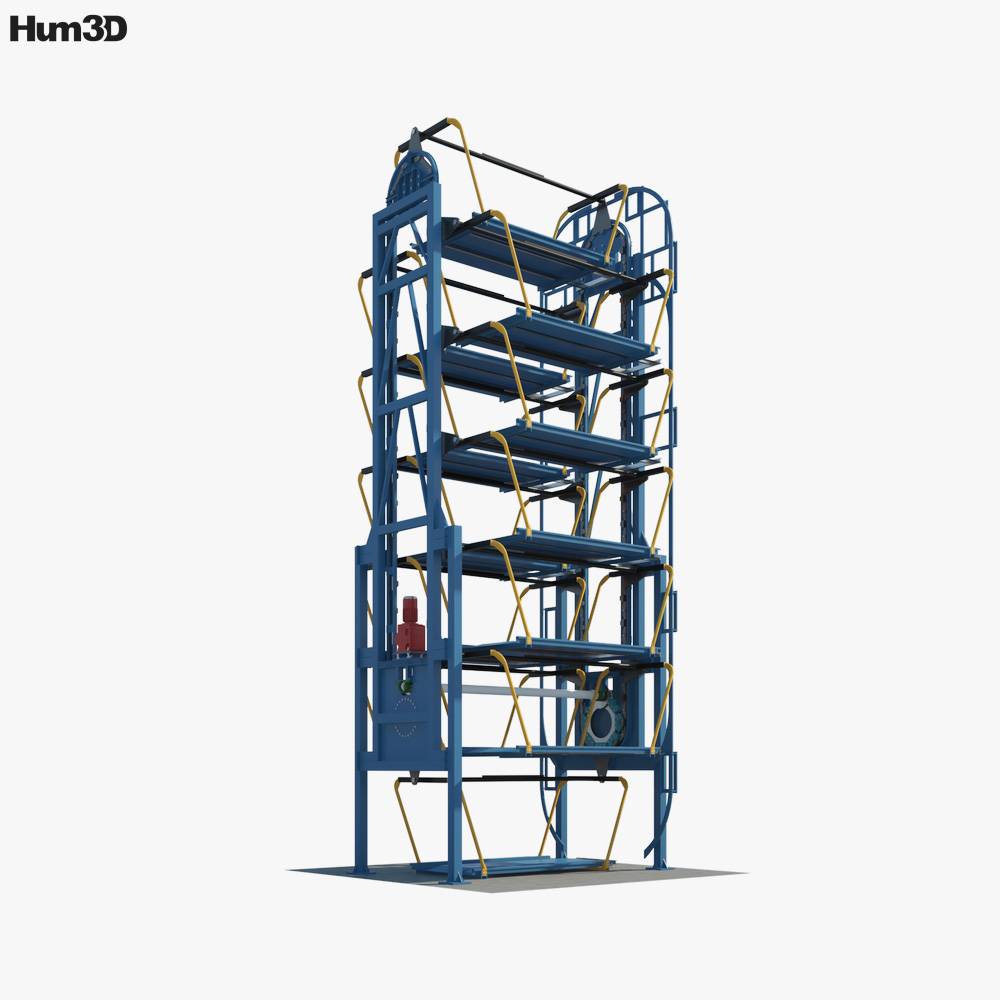 Vertikale drehparksystem 3D-Modell
