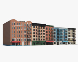 Edificios de ladrillo Modelo 3D