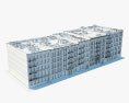 Brick buildings 3d model