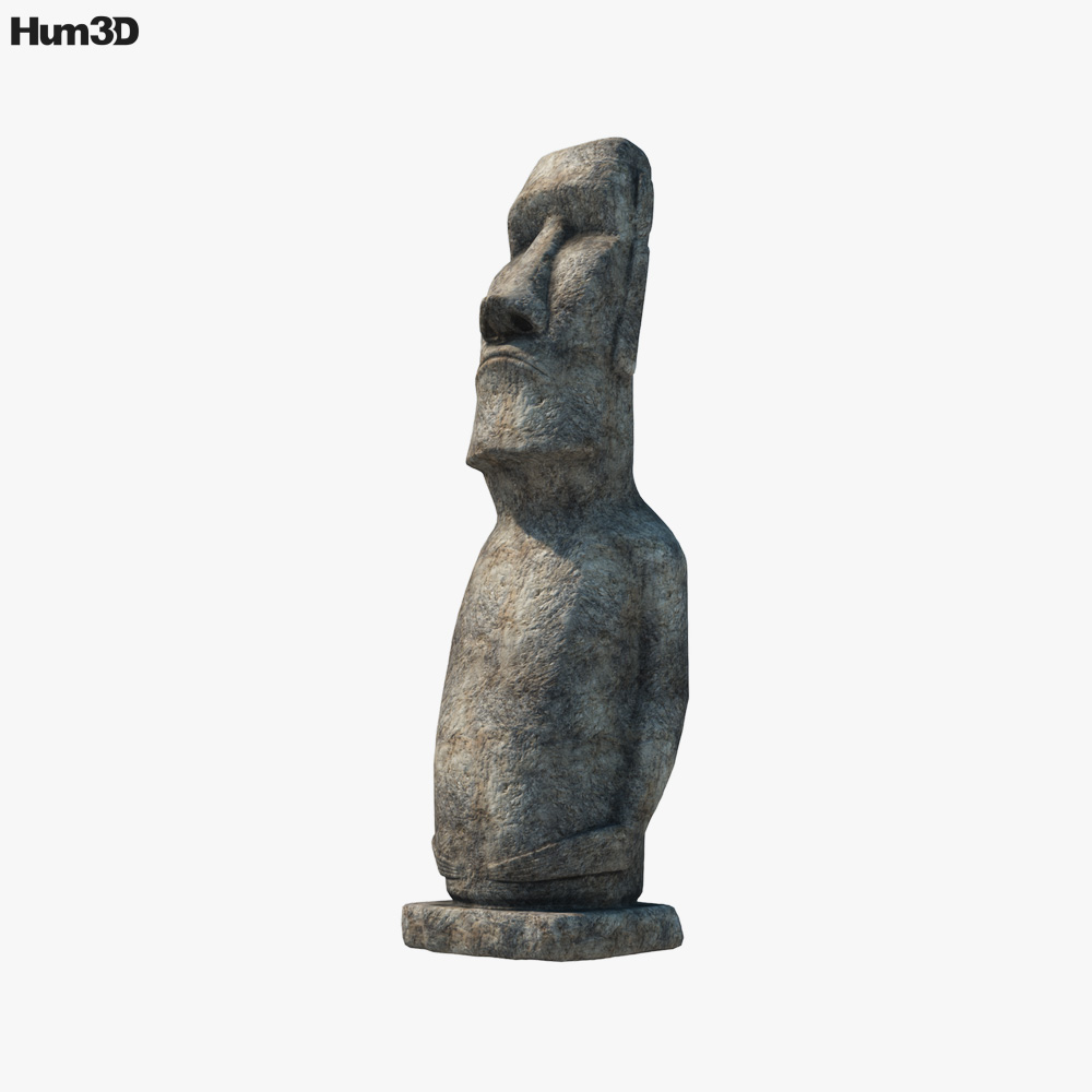 Moai statue 3D model