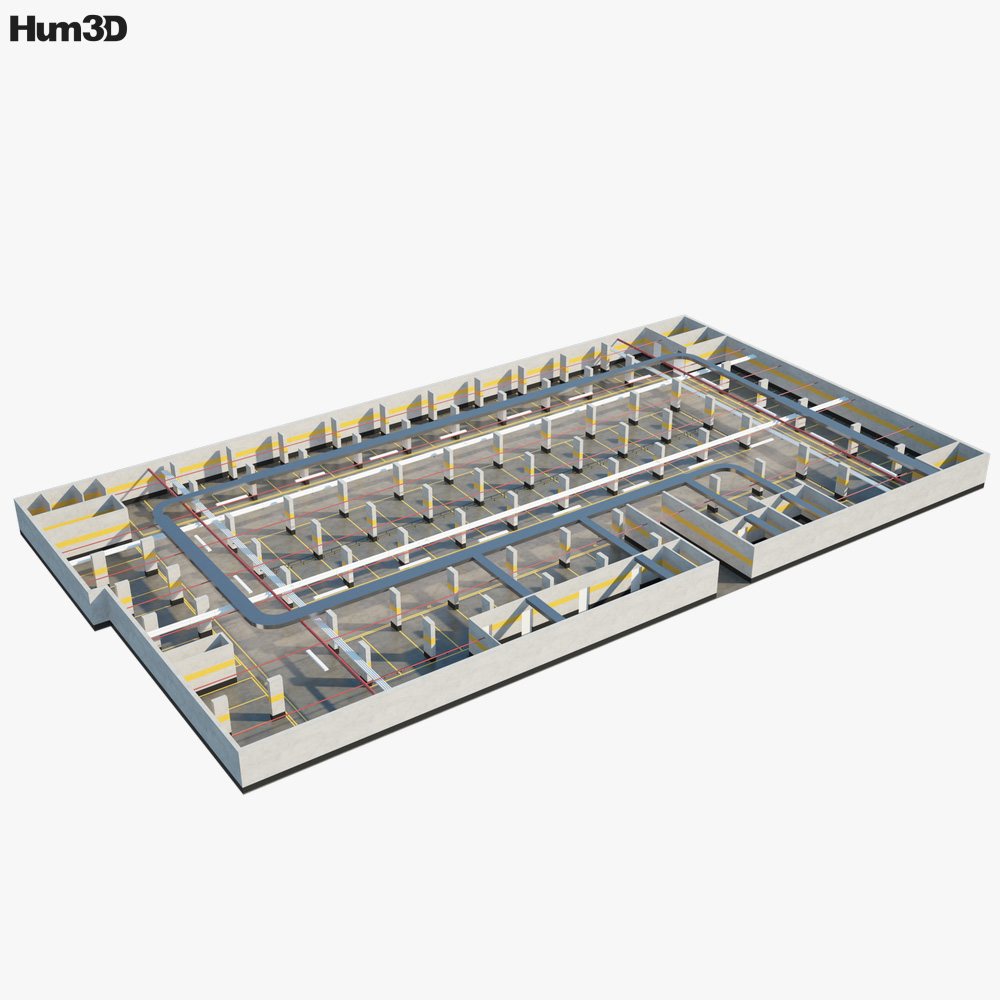 Sistema de estacionamento giratório vertical 3D model - Baixar Arquitectura  no