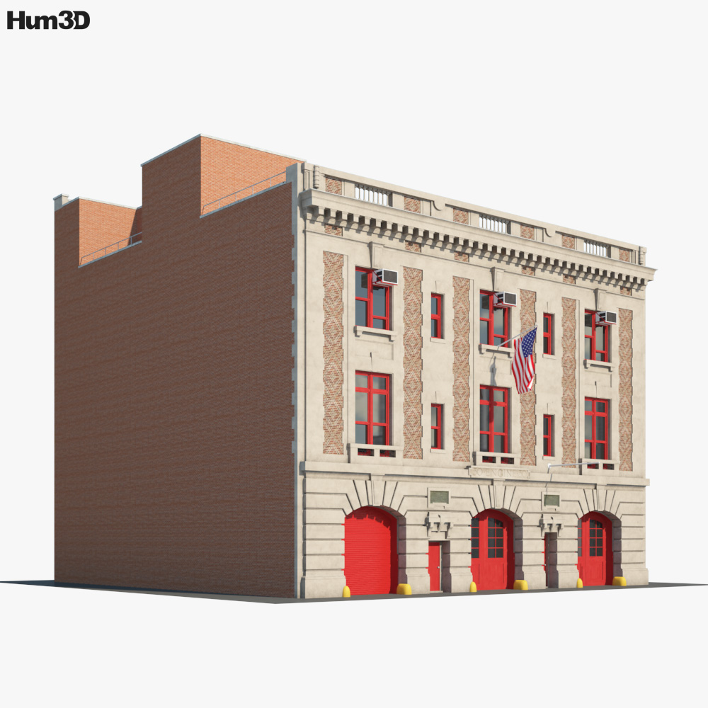 New York City Fire Station Museum Modèle 3d
