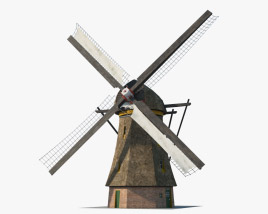 Molino de viento Holanda Modelo 3D