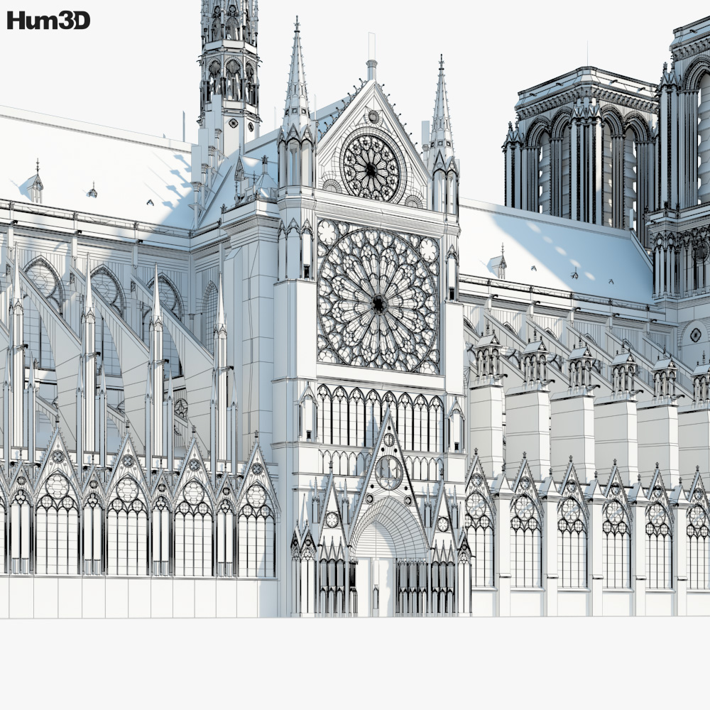 Notre Dame de Paris 3D model - Architecture on Hum3D