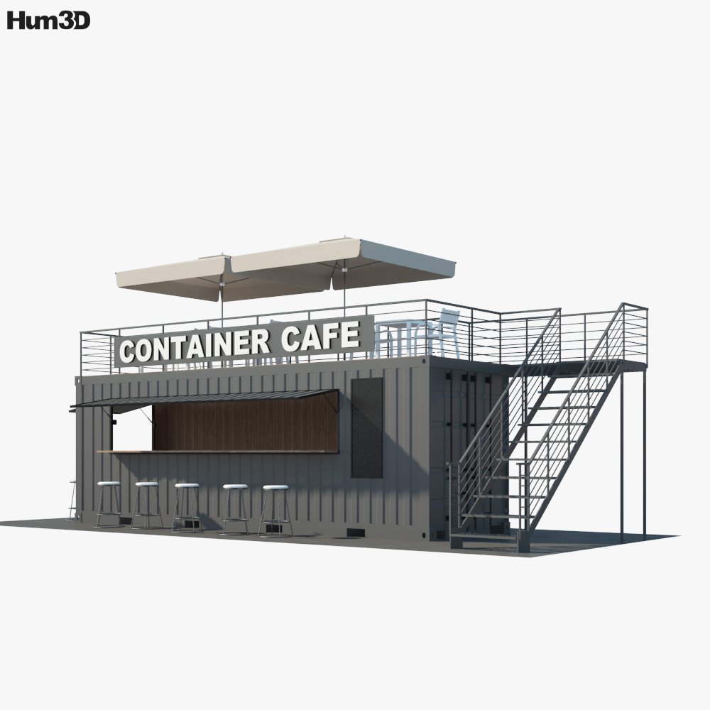 Container Café 3Dモデル