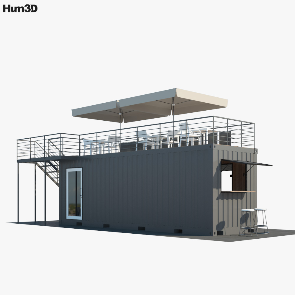 Container Café 3d model