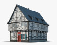 半木结构房屋 3D模型