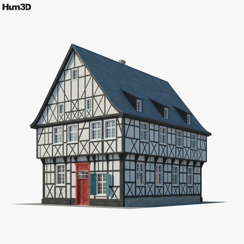 Фахверковий будинок 3D модель